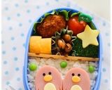 魚ニソdeぴんくペンギンちゃん＊キャラ弁作り方5写真