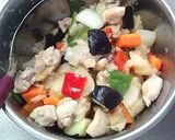 鶏ももと彩り野菜のみぞれ和え作り方4写真