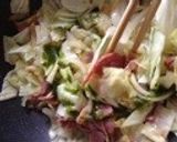 焼豚とキャベツのパスタ作り方2写真