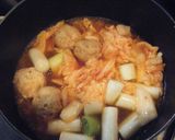 おから肉団子と長ネギのキムチ煮作り方5写真