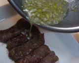 ひとくちステーキ　ネギとわさびのソース作り方7写真