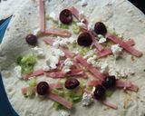 簡単・朝食☆ハム＋ねぎ＋チーズサンド♪作り方1写真