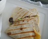 簡単・朝食☆ハム＋ねぎ＋チーズサンド♪作り方4写真