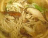 土鍋で玉子入りきのこ雑煮作り方4写真