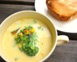 ほっこり南瓜と粒々コーンの豆乳ポタージュ作り方4写真