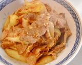 味噌とキムチでいただく、カルビとセロリ♪作り方5写真
