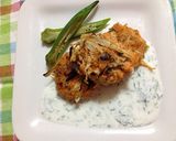ディルソースで頂く鮭と根菜ハンバーグ 作り方10写真
