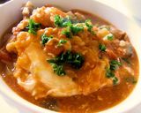 野菜たっぷり♪トマたまスープ雑炊作り方5写真