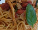 ポークとキノコのトマトソーススパゲティ作り方11写真