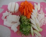 鶏肉の旨みがぎゅ～♡我が家のけんちん汁♡作り方1写真