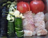 夏野菜と白身魚の香草オーブン焼き作り方1写真