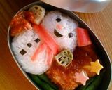 キャラ弁だよ！雪だるま♪作り方4写真