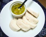 茹で鶏のナッツ＆マスタードかけ作り方4写真