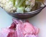 カリフラワーと鶏肉の煮物作り方1写真