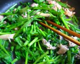 旨いよ！春菊と豚こまの中華風ソテー作り方3写真