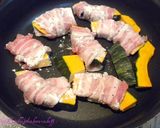 ☆かぼちゃの豚バラ巻きの照り焼き☆作り方4写真