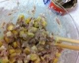 ツナコーンチーズマヨ椎茸ステーキ作り方1写真
