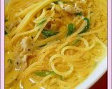 豚肉と青ネギのカレークリームパスタ作り方8写真