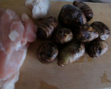 里芋ととりむねにくとにんにくの揚げ煮作り方1写真