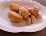 里芋ととりむねにくとにんにくの揚げ煮作り方4写真