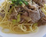 牛肉和風パスタ作り方5写真