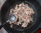 大根の葉と豚バラ肉の味噌炒め作り方4写真