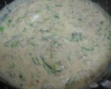 白菜とひき肉のカレークリームパスタ作り方6写真