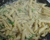 白菜とひき肉のカレークリームパスタ作り方8写真