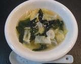 わかめとニンニクのスープ＋キャベツ作り方5写真