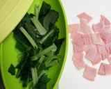 小松菜とハム＊クレイジーソルト風味作り方1写真