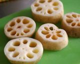 皮つき蓮根のバルサミコソースがけ作り方1写真