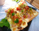 蕪とトマトとハムのカレー風味トースト作り方5写真