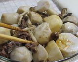 牛肉と里芋ときのこの柚子風味作り方6写真
