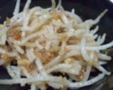 男の食べるラー油で簡単豆もやしナムル作り方7写真