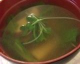 簡単!さつまいもと春菊のスープ作り方4写真