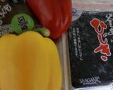 パプリカとこんにゃくを入れたひじきの煮物作り方1写真