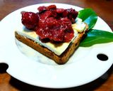 コンポート、ブルーチーズのオープンサンド作り方3写真