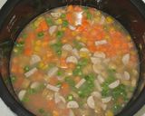 野菜大盛りソーセージピラフ風炊き込みご飯作り方5写真