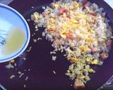 ベーコンの旨味！居酒屋風のガーリック炒飯作り方4写真