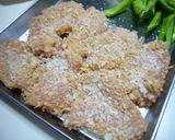 オーロラ味の簡単チキンのパン粉焼き♪作り方4写真