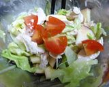 鶏とキャベツとりんごのサラダ　胡麻生姜味作り方7写真