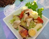 鶏とキャベツとりんごのサラダ　胡麻生姜味作り方8写真