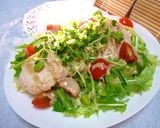 鶏と野菜のサラダ　胡麻生姜風味作り方8写真