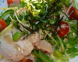鶏と野菜のサラダ　胡麻生姜風味作り方9写真