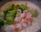 ✿白菜とブロッコリーと海老のミルク煮✿作り方7写真