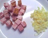 ベーコンの旨味！居酒屋風のガーリック炒飯作り方1写真