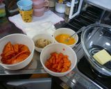 *柿のミニパウンド*ホットケーキミックス作り方1写真