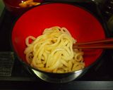冷凍うどんで簡単☆食べるラー油釜玉うどん作り方2写真
