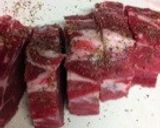 クリスマスに！豚かたまり肉と豆のトマト煮作り方1写真