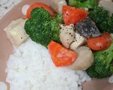 シンプルが最高♪ガーリックからし鶏マヨ丼作り方6写真
